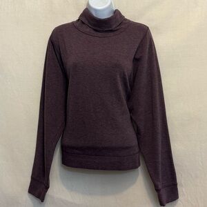 B-227 Avia‎ Purple Turtleneck Long Sleeve Cropped Top Size XL